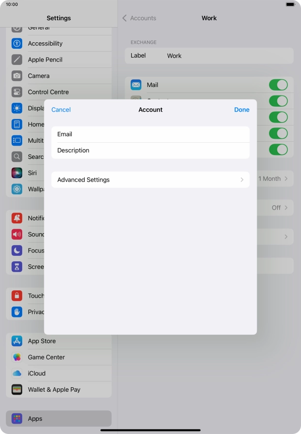 Press Advanced Settings.