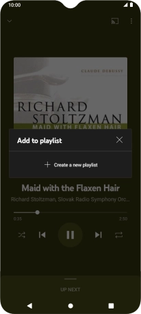 Press Create a new playlist. Press Create a new playlist.