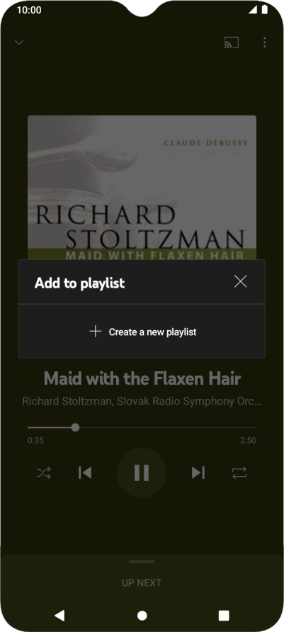 Press Create a new playlist. Press Create a new playlist.