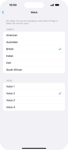 Press the required accent.