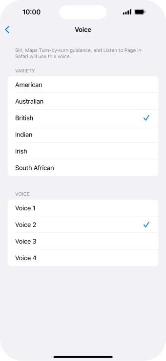 Press the required accent.