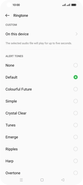 Press the required message tones to hear them.