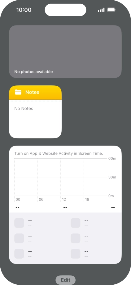 Press and hold the required Widget Stack.