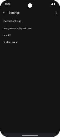 Press the required email account. Press the required email account.