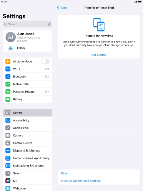Press Reset. Press Reset.