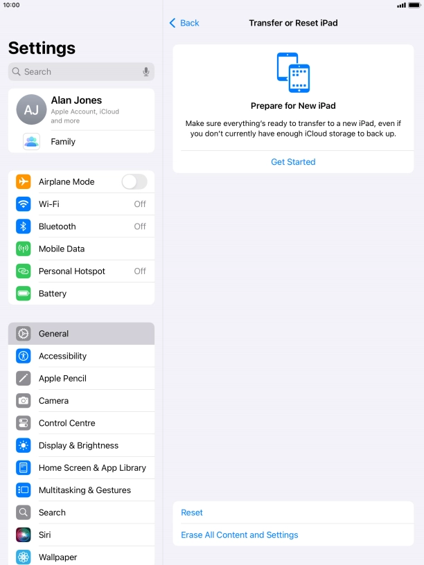 Press Reset. Press Reset.