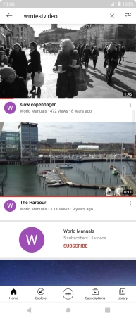 Press the required video clip. Press the required video clip.