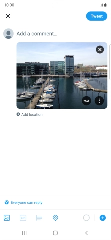 Press the text input field.