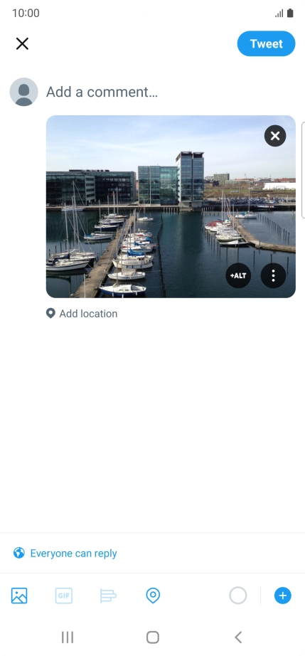 Press the text input field.