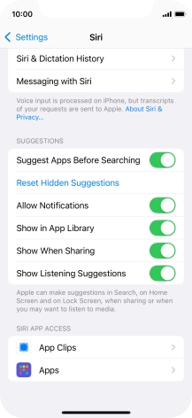 Press the required app.