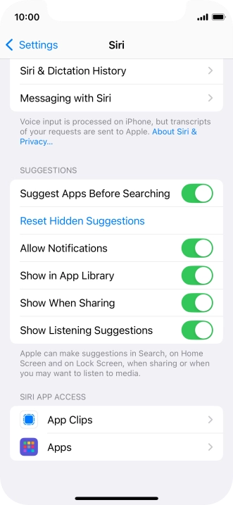 Press the required app.