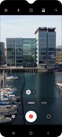 Press the video light icon.