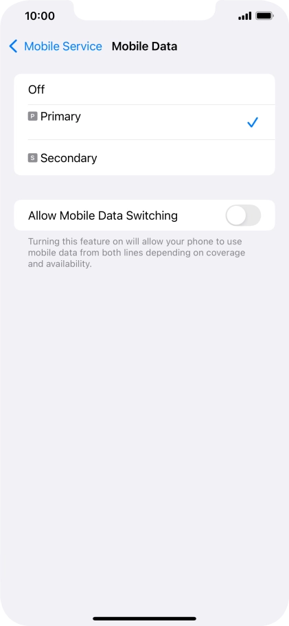 Press the required price plan.