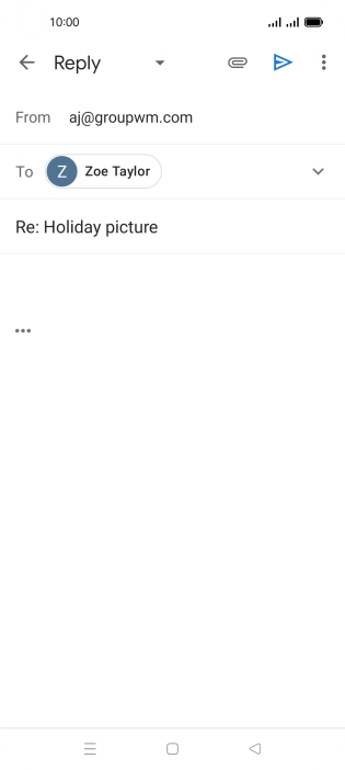 Press the text input field and key in the required text.