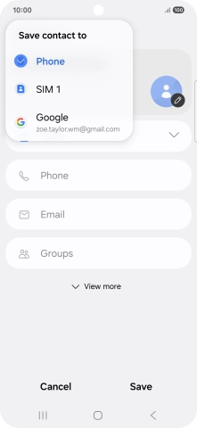 Press the required Google account.