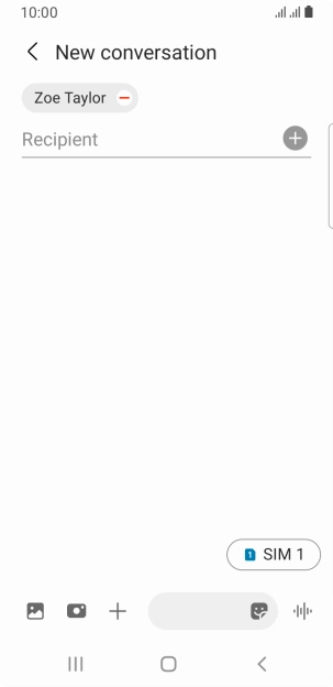 Press the SIM icon to select the required SIM.