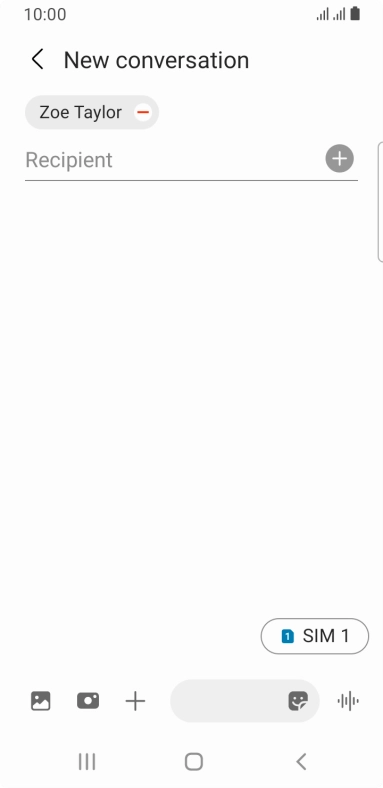 Press the SIM icon to select the required SIM.