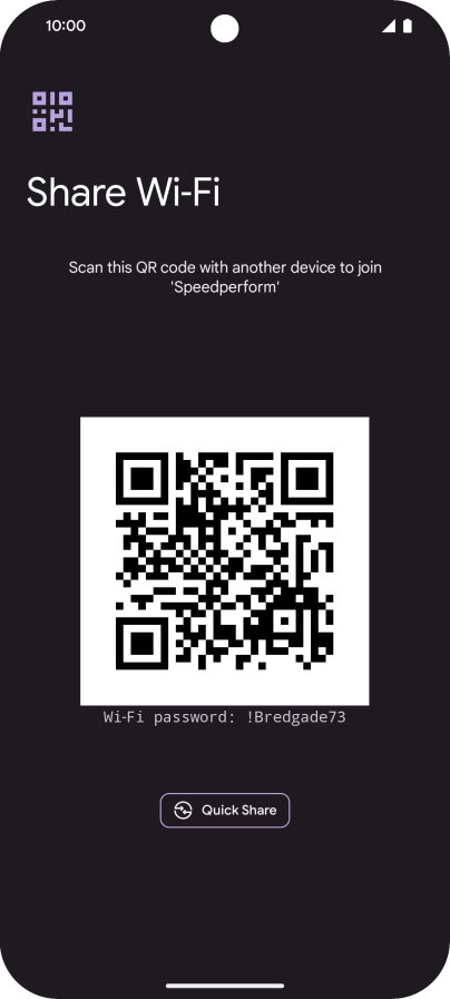 Place the QR code inside the camera frame on the other device to scan the code.