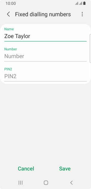 Press Number and key in the required phone number.