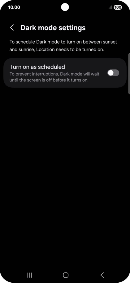 Press the indicator next to 