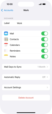 Press Account Settings.