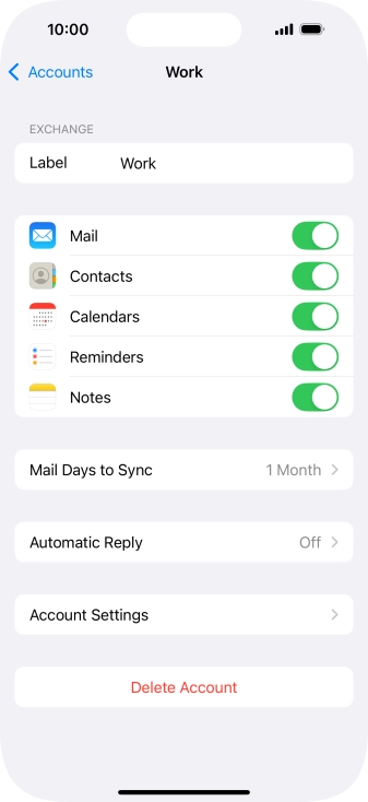 Press Account Settings.