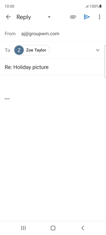 Press the text input field and key in the required text.