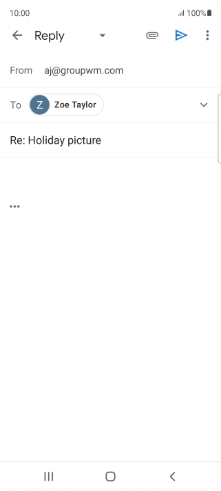 Press the text input field and key in the required text.