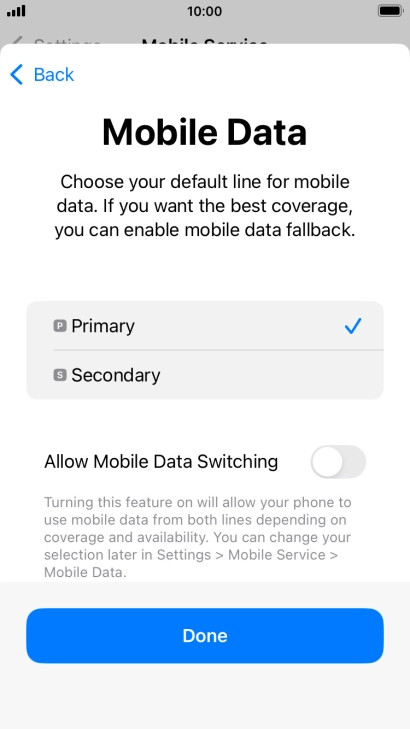 Press the indicator next to 