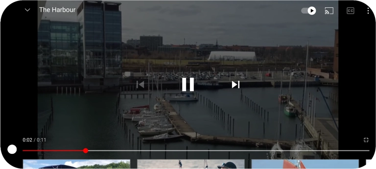 Slide your finger upwards on the screen.