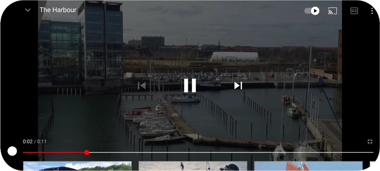 Slide your finger upwards on the screen.