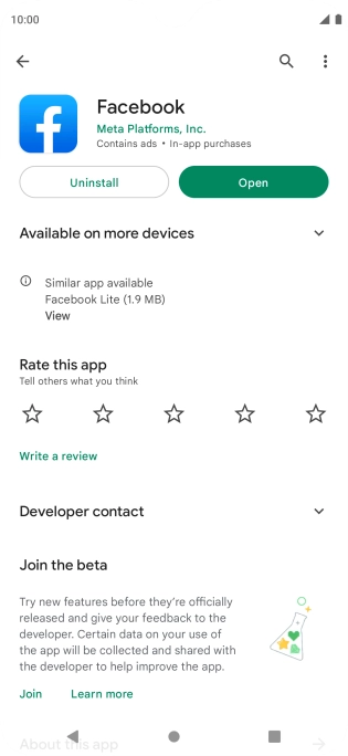 Press the Home key to return to the home screen.
