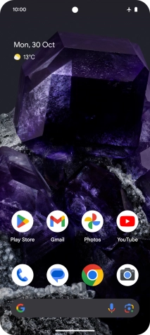 The flight mode icon shows that flight mode is turned on.