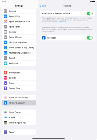 Press the indicator next to 