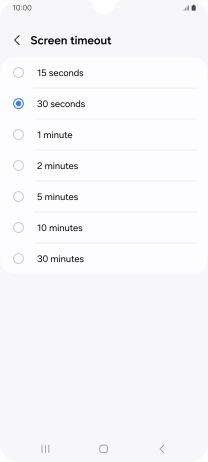 Press the required setting. Press the required setting.