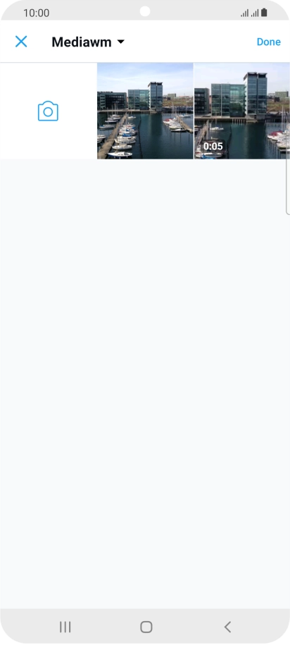 Press the required picture or video clip.