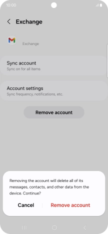Press Remove account.