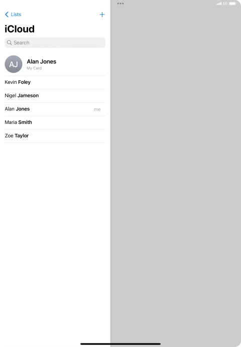 Press the new contact icon. Press the new contact icon.