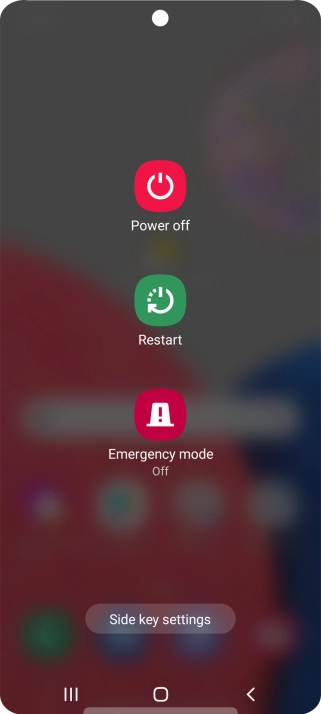 Press Power off. Press Power off.