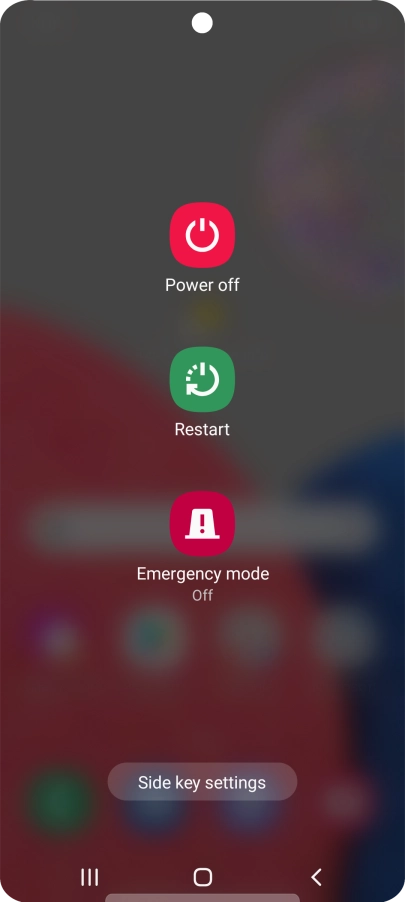 Press Power off. Press Power off.
