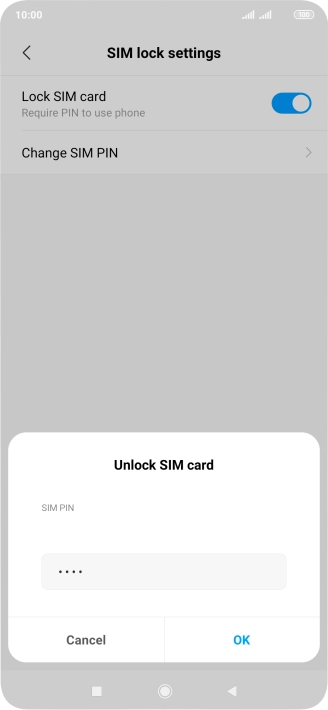 Key in your PIN and press OK.