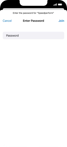 Key in the password for the Wi-Fi network and press Join. Key in the password for the Wi-Fi network and press Join.