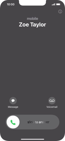 Press and drag the accept call icon right.