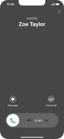 Press and drag the accept call icon right.