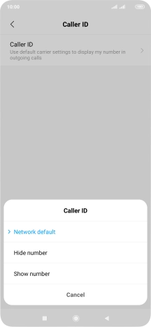Press Show number to turn on caller identification.