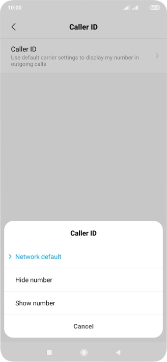 Press Show number to turn on caller identification.