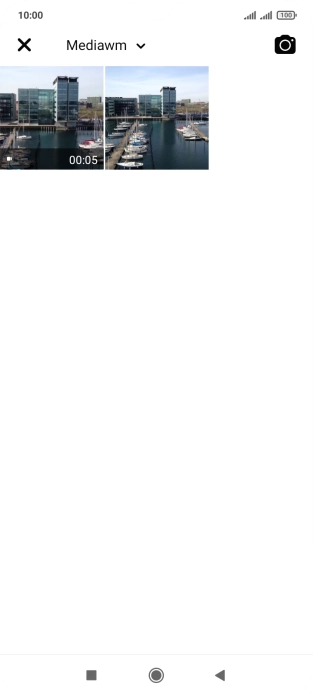 Press the required picture or video clip.