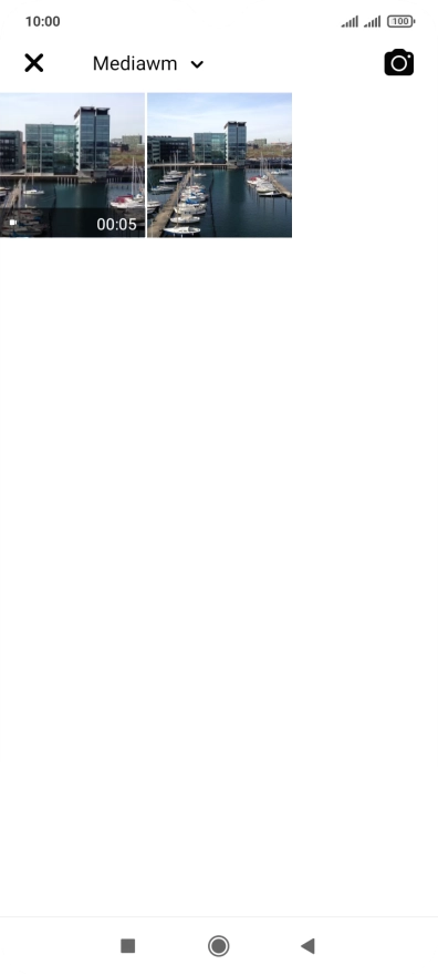 Press the required picture or video clip.