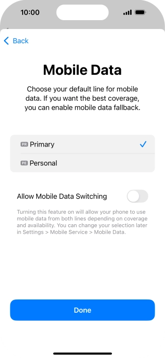Press the indicator next to 