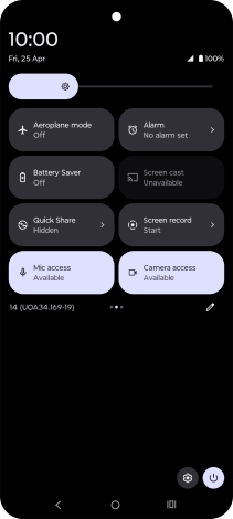 Press Aeroplane mode to turn the function on or off.